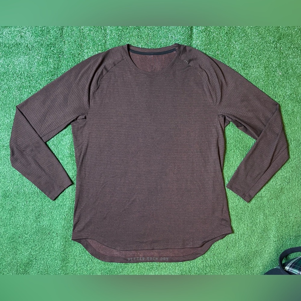 NWT Lululemon Drysense License To Train Long Sleeve Brown Mens Size XXL